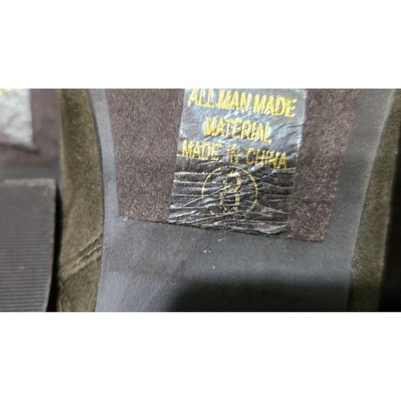 EUC Soda Green Faux Suede Lace Detail Ankle Zip Booties/Sz. 8 - Picture 9 of 9